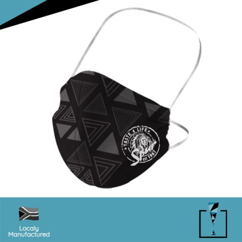 Spur Black Pattern Mask